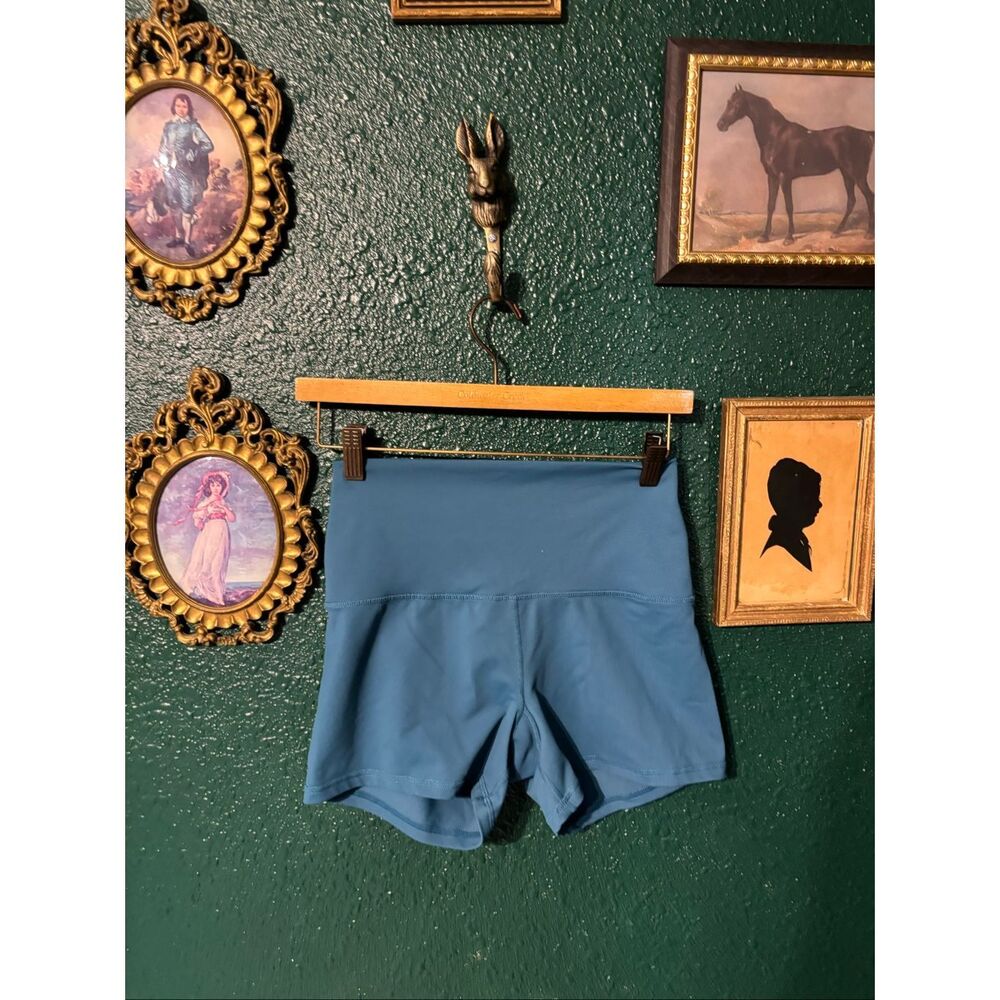 Born Primitive Blue High Rise Compression Shorts Sz Small